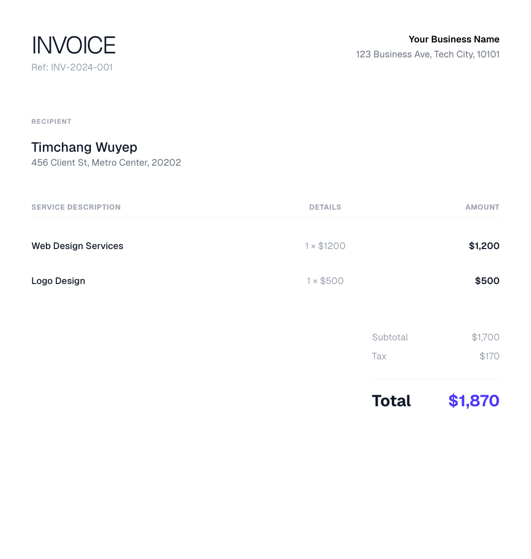 Modern Minimalist template preview